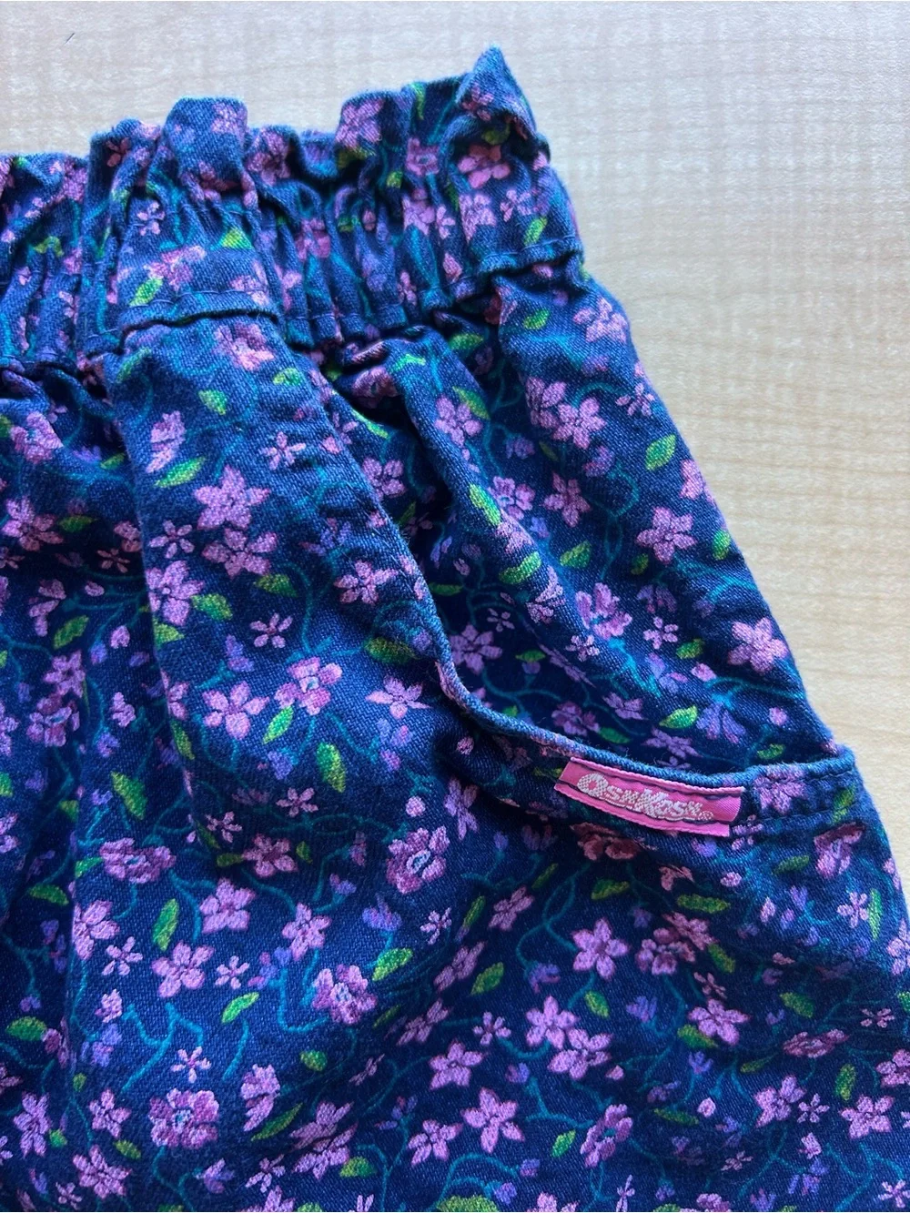 VTG OshKosh B'gosh Girls Floral Pocket Skirt Size 6 Made in USA Cottagecore